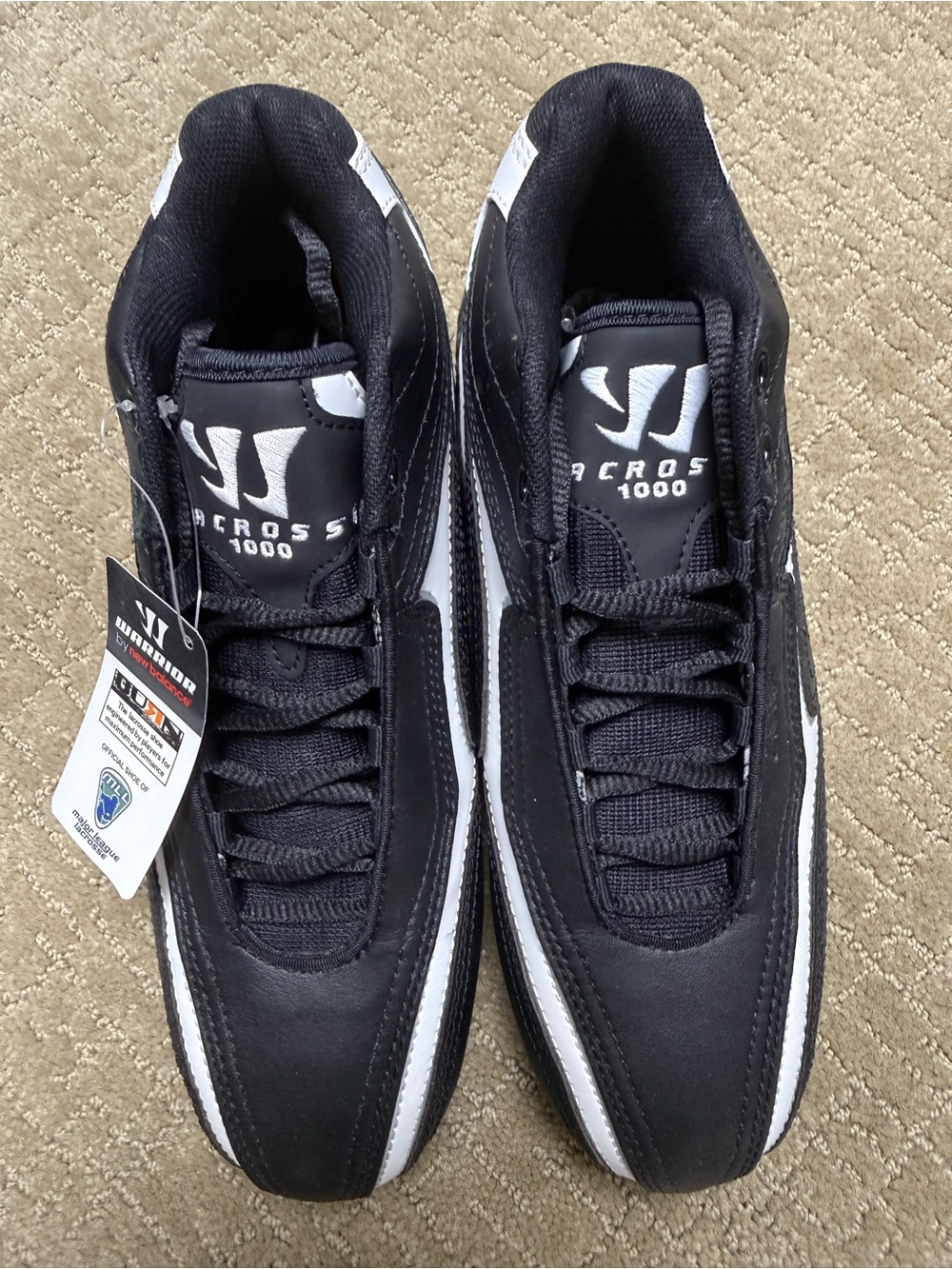 New Balance Warrior LaCrosse Men's Black and White Athletic Shoes/Cleats